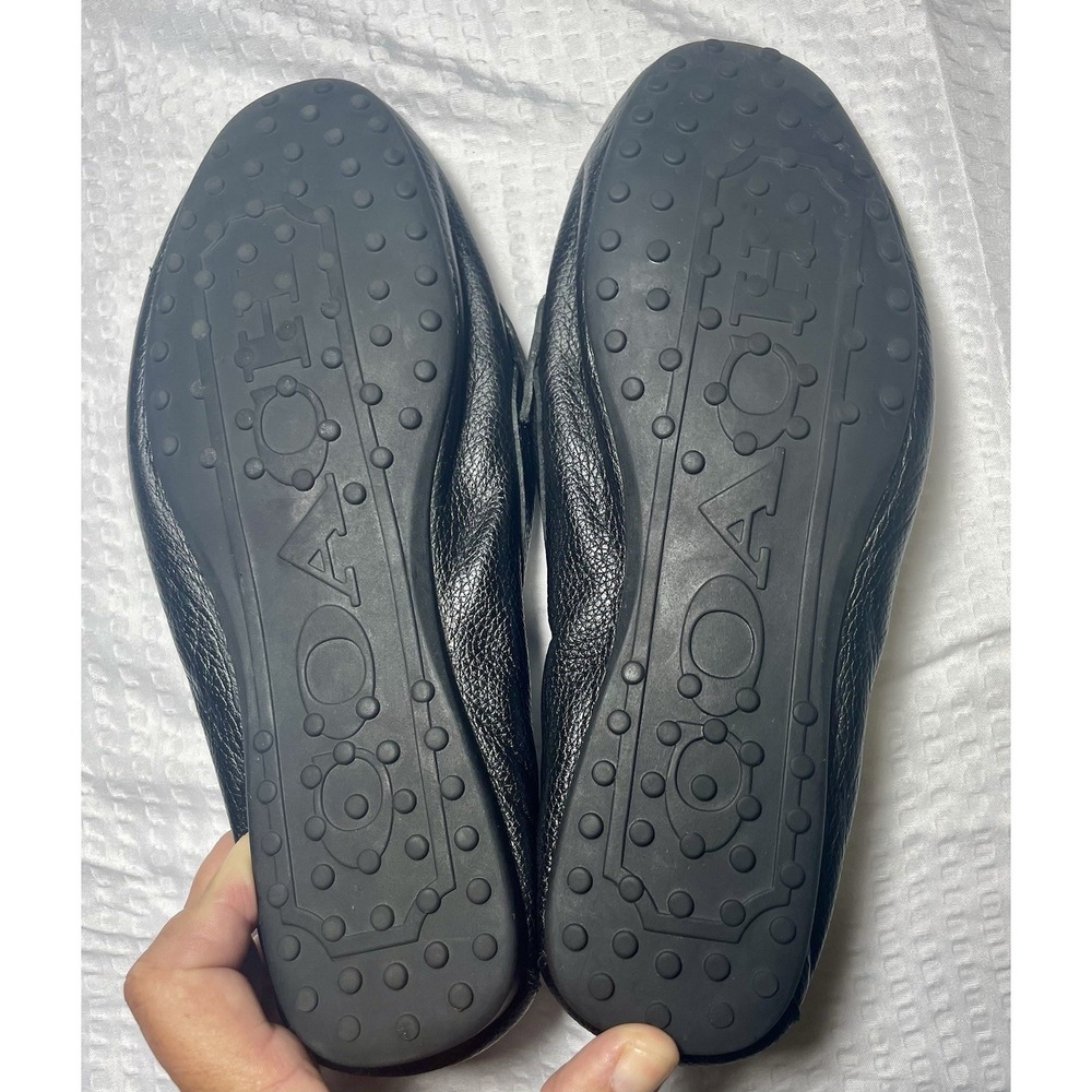COACH Fredrica Black Leather Loafer Flats Women's sz 8B Shoes Very Little Wear - Picture 10 of 10